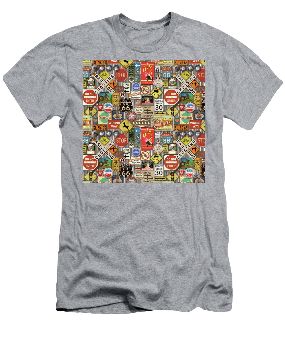 Roads Signs on Steel Jp3959 B Jean Plout T-Shirt