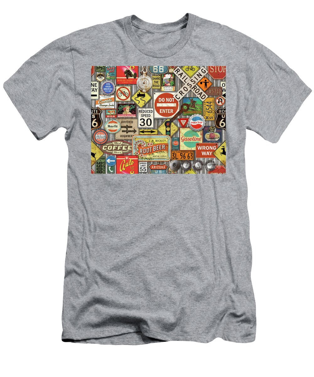 Roads Signs on Steel Jp3959 Jean Plout T-Shirt