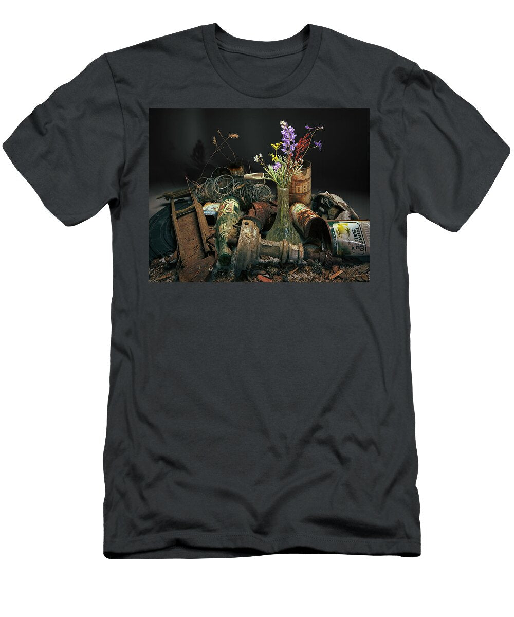 Roadside Trash and Wildflowers David Sams T-Shirt