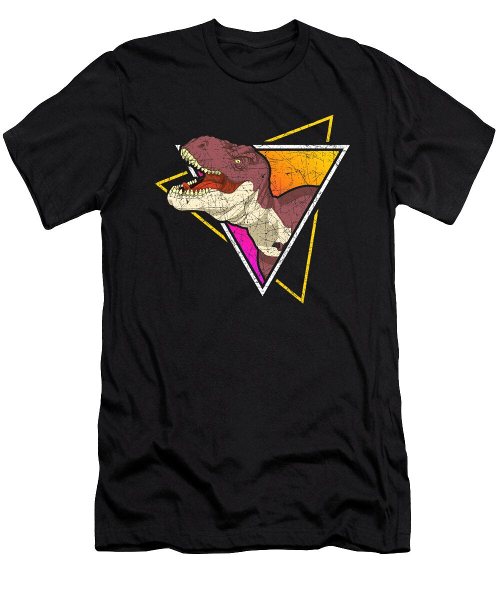 Roaring Dinosaur Synthwave Dino Vaporwave 80s Art T Rex Dhbubble T-Shirt