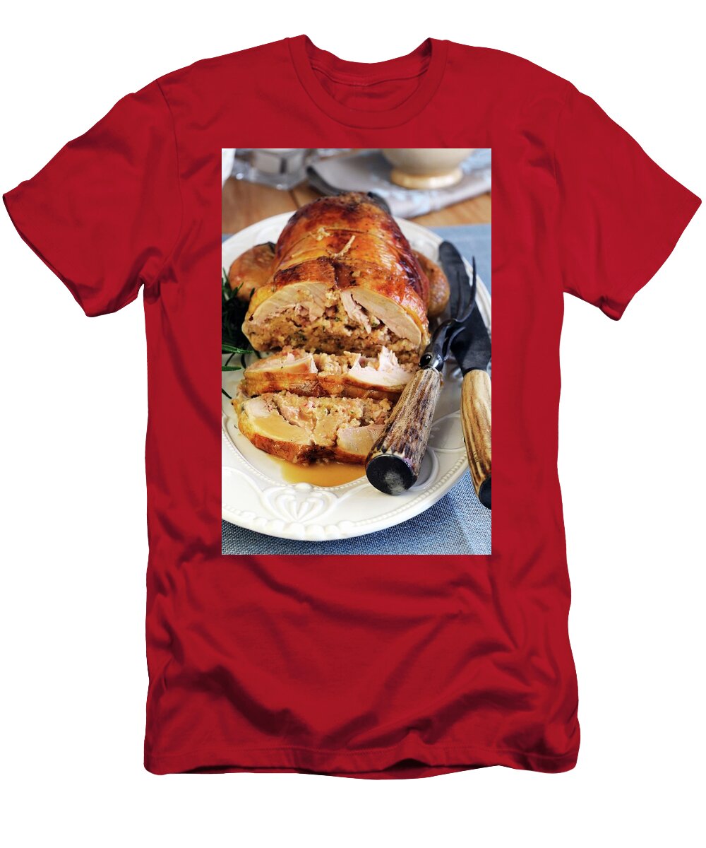 Roast Guinea Fowl Breast Stuffed with Sausage Meat and Chestnuts Mario Matassa T-Shirt