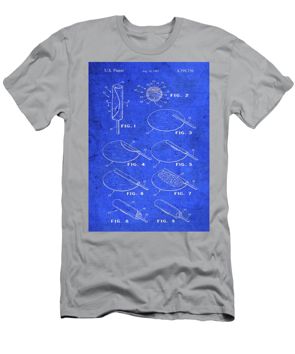 Rolled Burrito Food Restaurant Vintage Patent Blueprint Design Turnpike T-Shirt