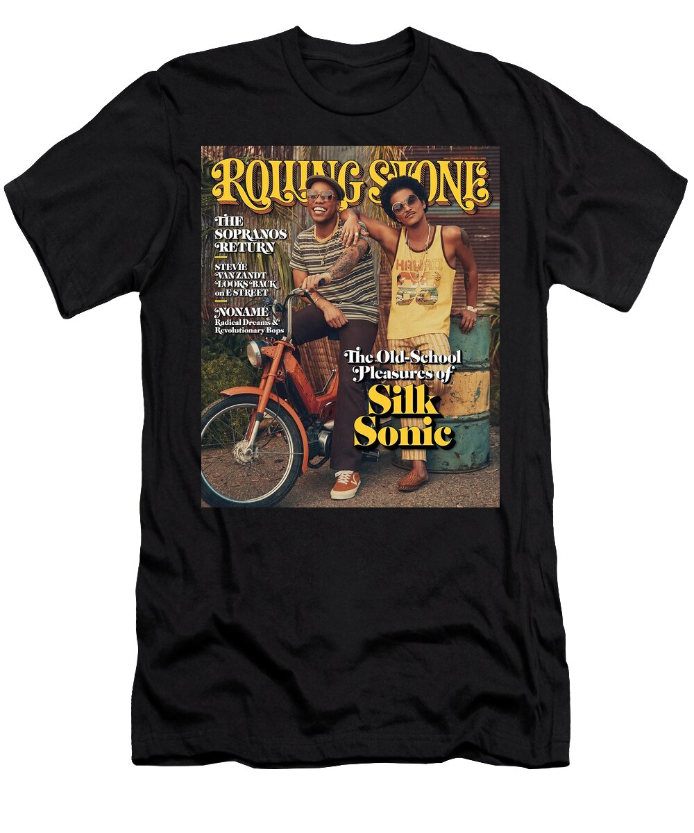 Rolling Stone Magazine Silk Sonic Bruno Mars Anderson Paak Kate Chandler T-Shirt