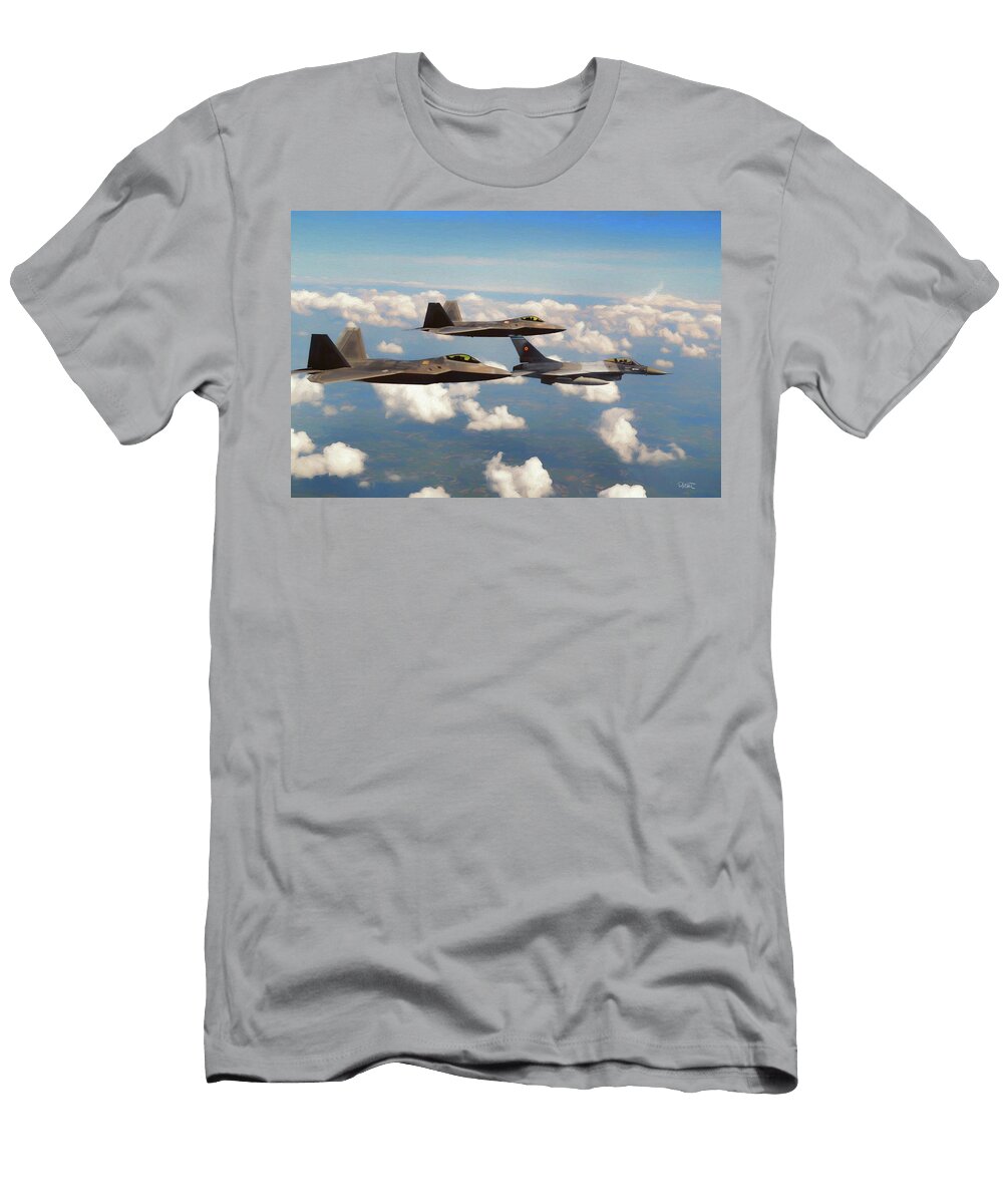 Romanian Falcon and Raptors David Luebbert T-Shirt