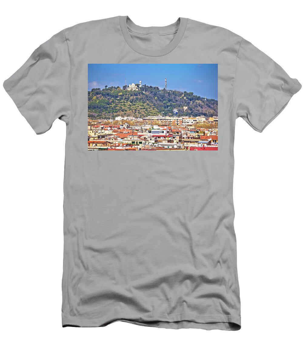 Rome View of the Monte Mario Hill and Observatory in Rome Brch Photography T-Shirt