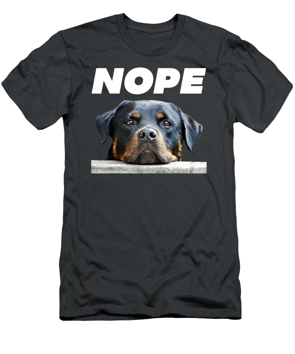 Rotweiller Nope Rottie Face Not Today Love My Rottweiler Dog Lap LA Pham T-Shirt