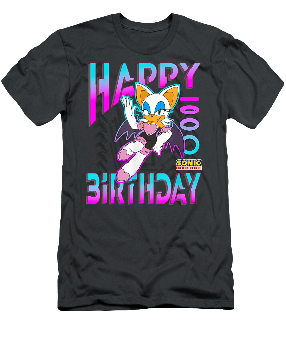 Rouge the Bat Happy Birthday Design Riccardo Gia T-Shirt