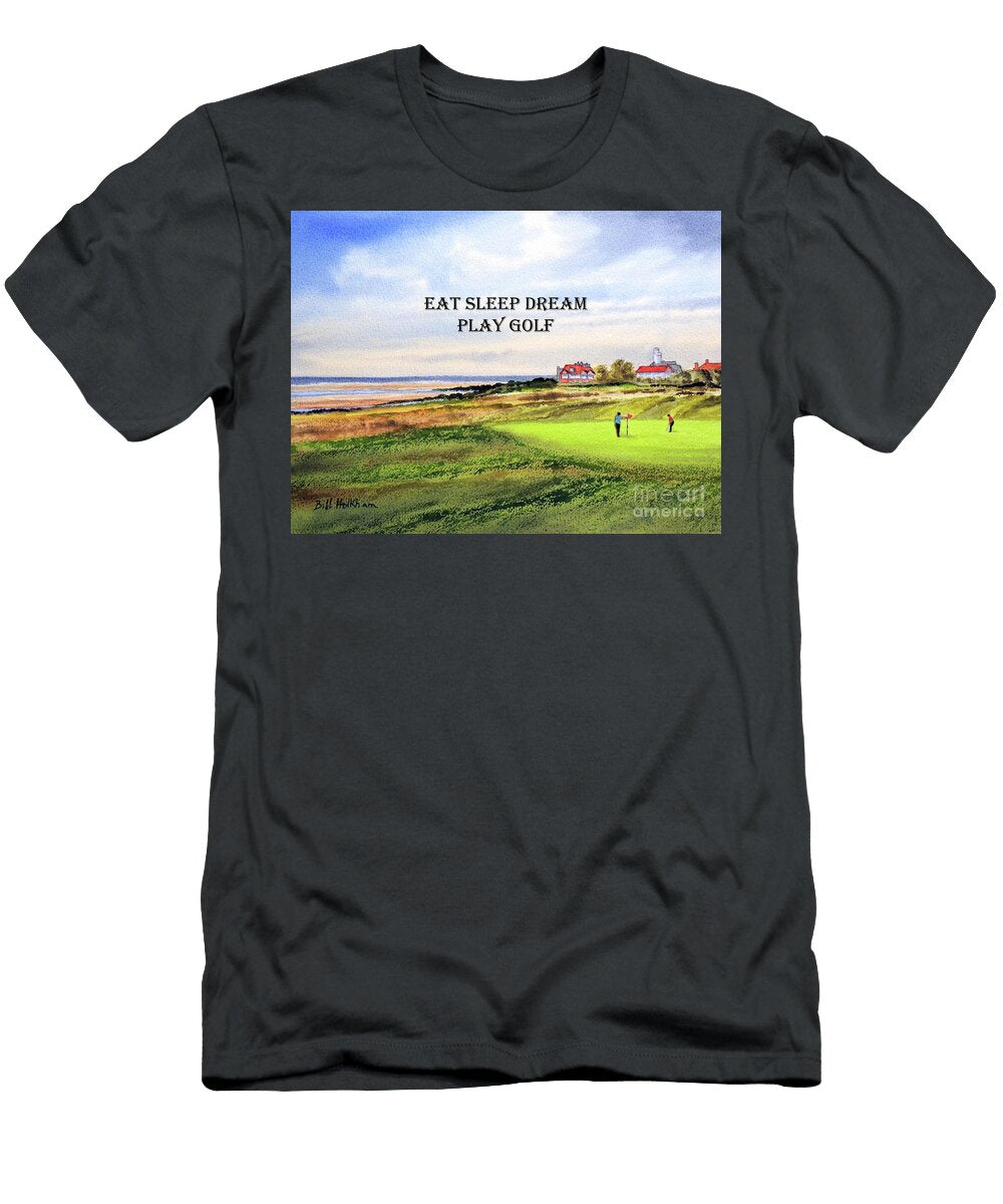 Royal Liverpool Golf Course Hoylake with Banner Bill Holkham T-Shirt