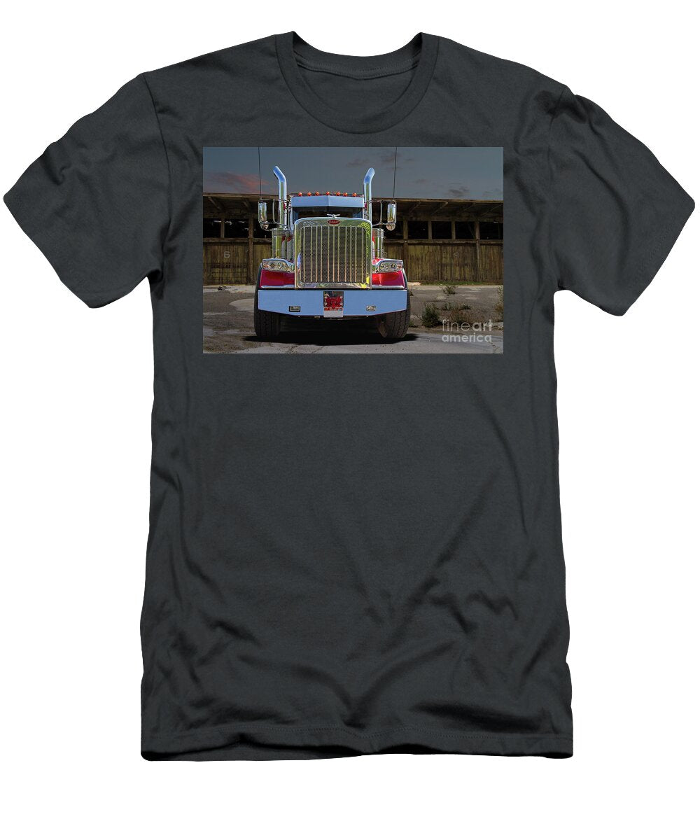 Rugged Peterbilt Semi Truck Nick Gray T-Shirt
