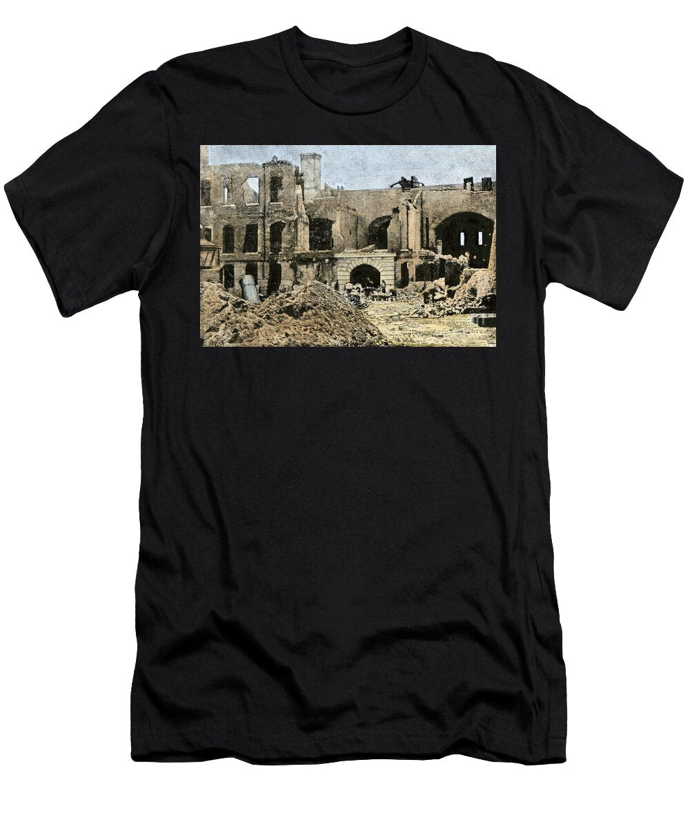 Ruins Inside Fort Sumter After the Bombing By Confederates in 1861 Beginning the Secession War 1861 1865 American School T-Shirt