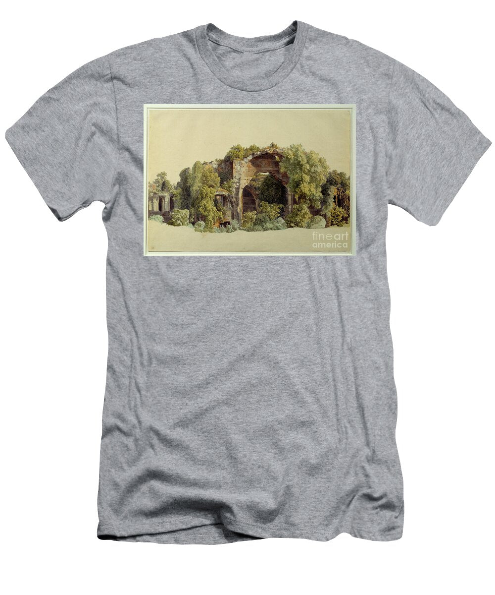 Ruins of Villa Anchiana in Tivoli 1796 Pencil Pen and Watercolor 1796 Pencil Johann Christian Reinhart T-Shirt