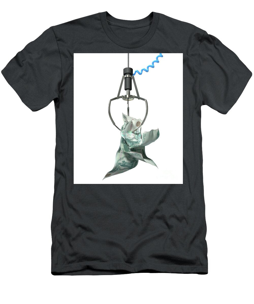 Russian Ruble in a Robotic Claw Allan Swart T-Shirt