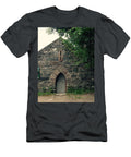 Rustic Stone Building with Arched Doorway Laveta Kirby T-Shirt