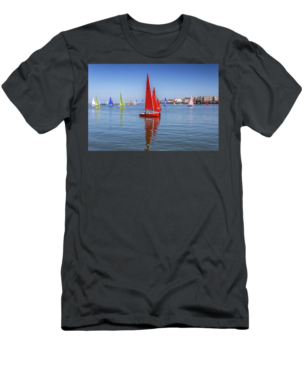 Sailing Boats on Lake West Kirby Philip Brookes T-Shirt