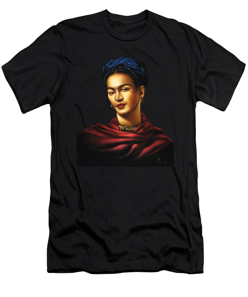 Salma Hayek As Frida Kahlo By E Felix of Velvetifycom Felix T-Shirt