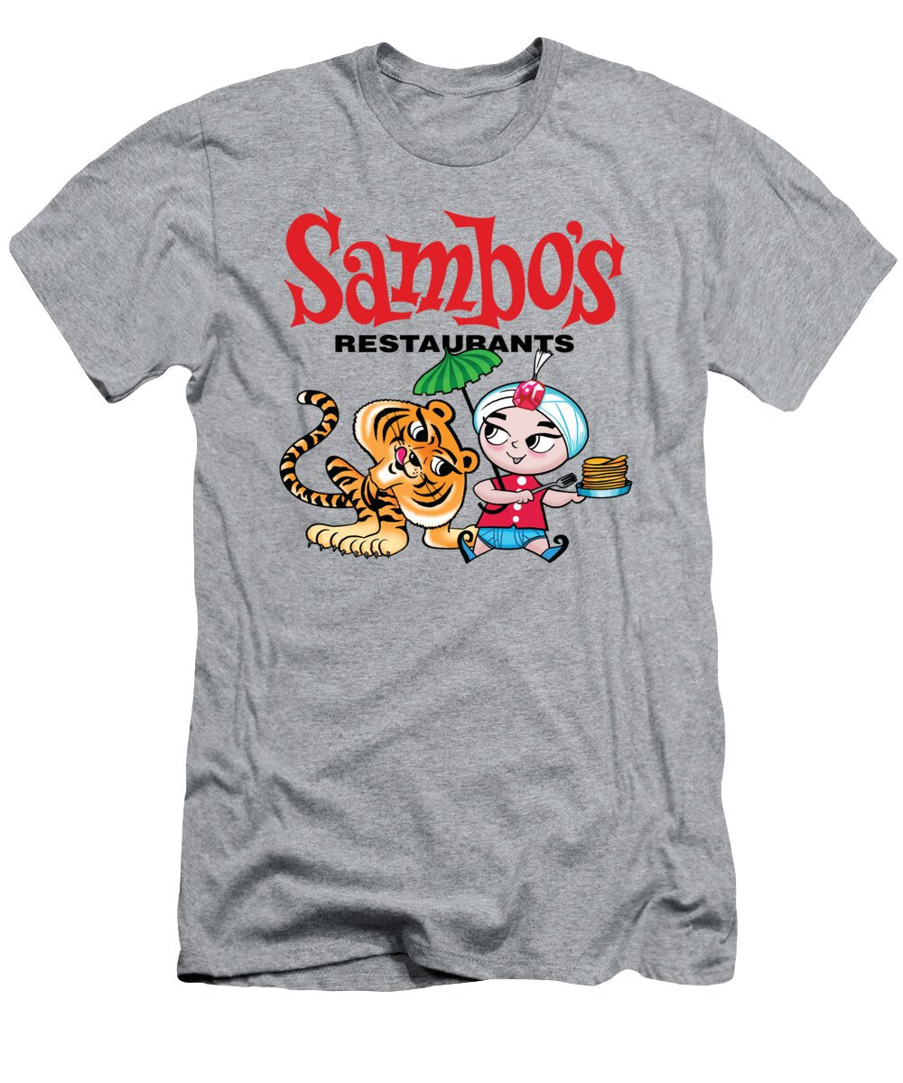 Sambos Restaurants Sambo Protecting Pancakes From Hungry Tiger Glen Evans T-Shirt