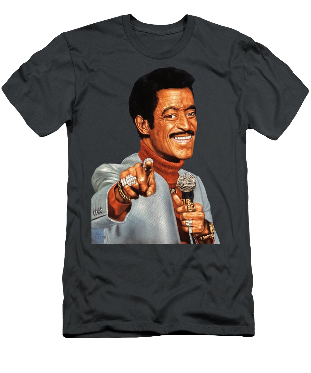 Sammy Davis Jr Portrait Oil on Velvet Jorge Terrones T-Shirt