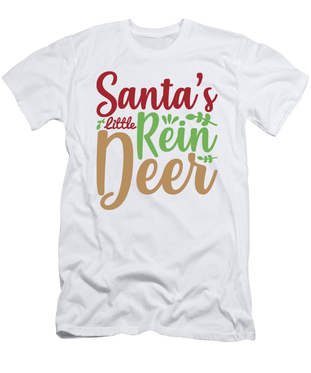 Santa Little Rein Deer Jacob Zelazny T-Shirt