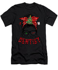 Santas Favorite Dentist Messy Bun Christmas Dental Life Th T-Shirt