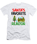 Santas Favorite Realtor Christmas Real Estate Licensed Art T-Shirt