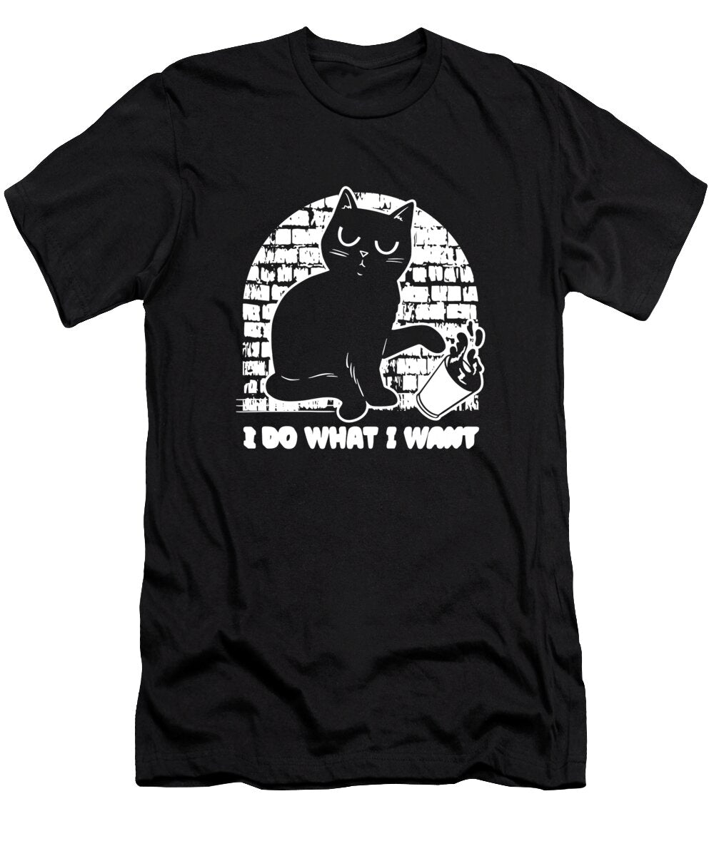 Sarcasm Cat Sarcastic Humor Irony Snarky I Do What I Want Crazy Squirrel T-Shirt