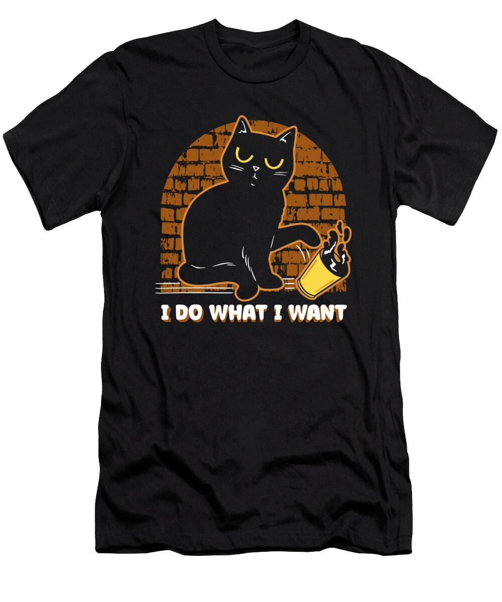 Sarcasm Cat Snarky Sarcastic Humor Rude I Do What I Want Crazy Squirrel T-Shirt