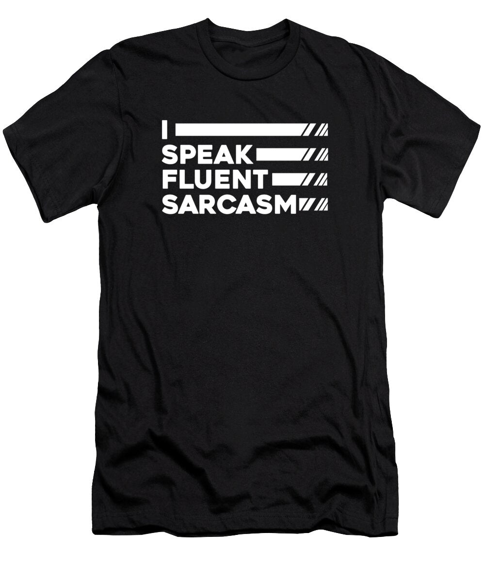 Sarcastic Snarky Funny Irony Humor I Speak Fluent Sarcasm Crazy Squirrel T-Shirt