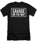 Savage on the Mat Jiu Jitsu Bjj Gift White Noirty Designs T-Shirt