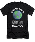 Save Earth Only Planet with Nachos Fun Food Earth Day Orange Pieces T-Shirt