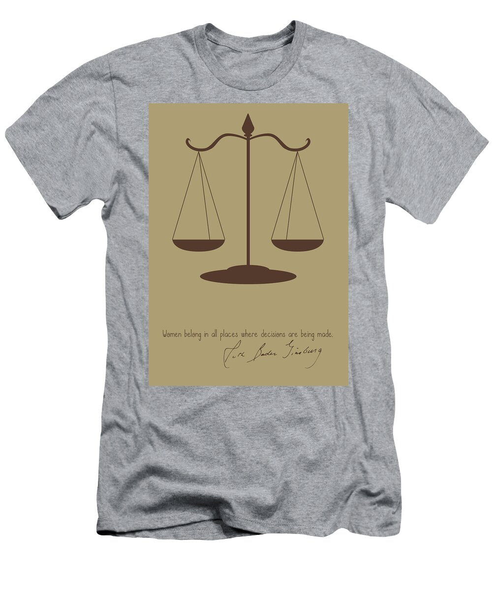 Scale of Justice Rbg Posterlawyer Mask Law Student Gift Rbg Mask Supreme Court Olena Mishina and Svitlana Ostrovska T-Shirt