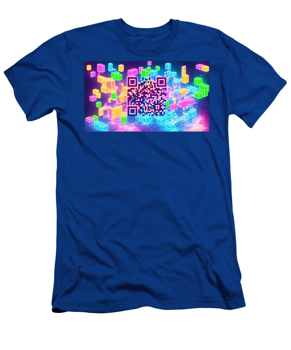Scanand Play Get Your Game on with Qr Code Tetris Art Artvizual Premium T-Shirt