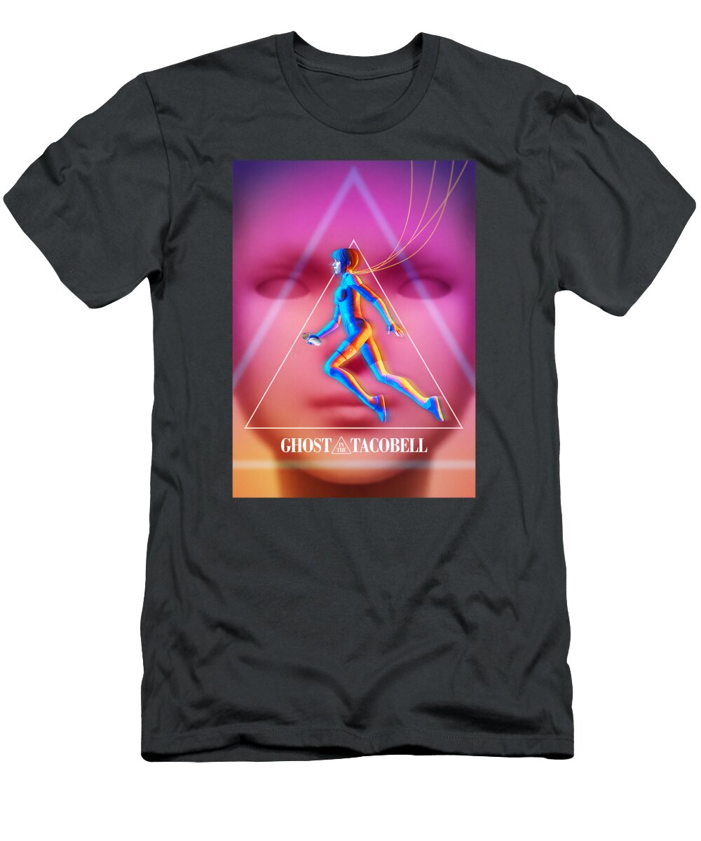 Scarlett Ghost in the Taco Bell Parody Ghost in the Shell Andre Lindblad T-Shirt