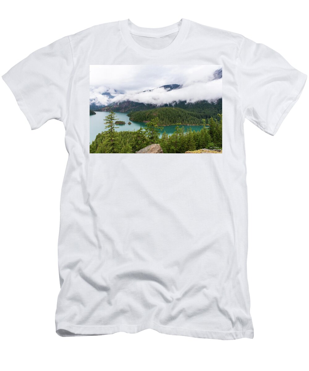 Scenic View of Mountainous Lake Tom Cochran T-Shirt