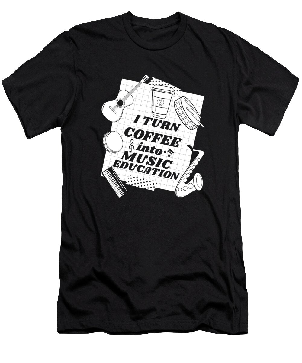 School Educator Education Music Teacher Crazy Squirrel T-Shirt