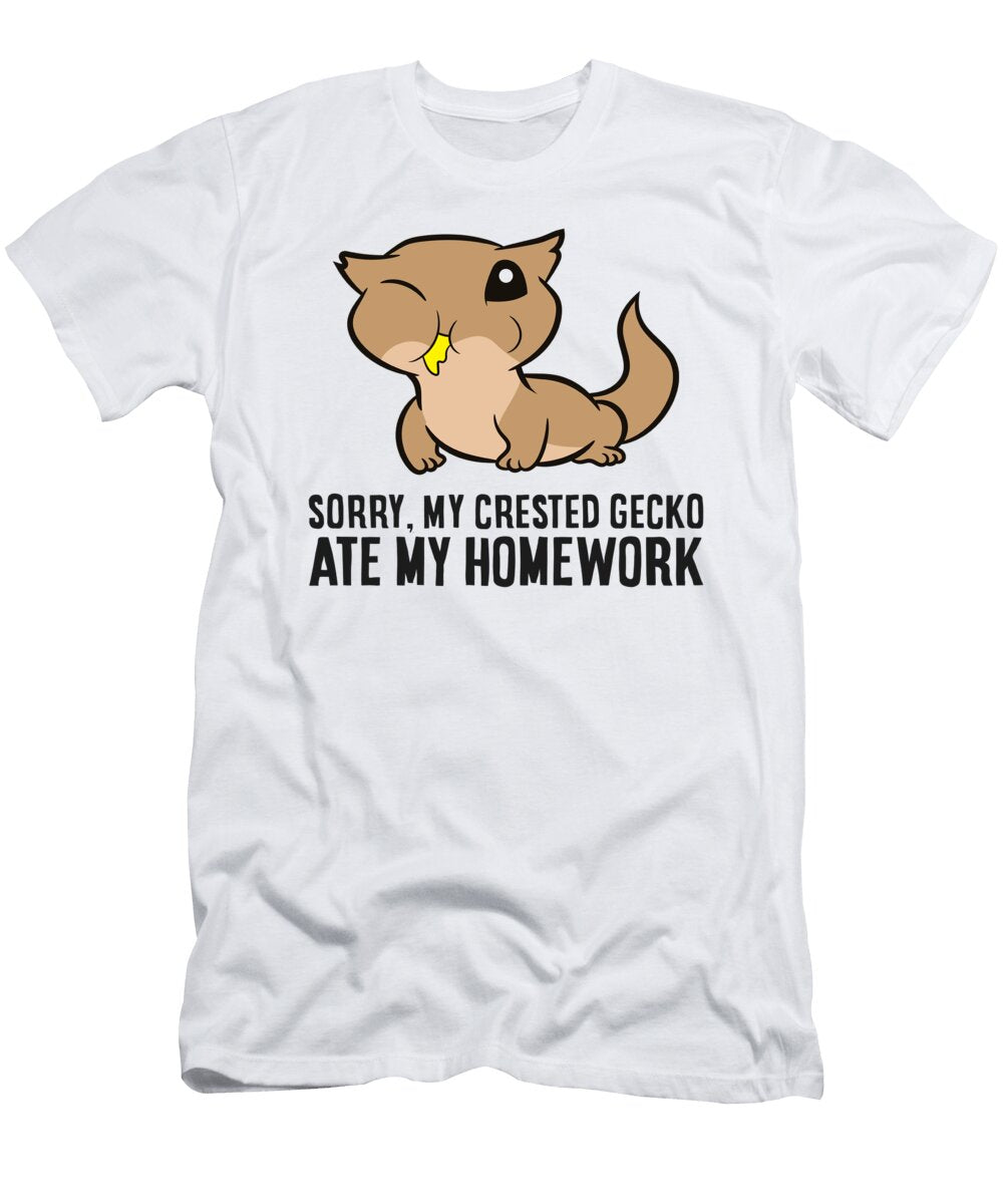School Homework Sorry My Crested Gecko Ate My Homework Eq Designs T-Shirt
