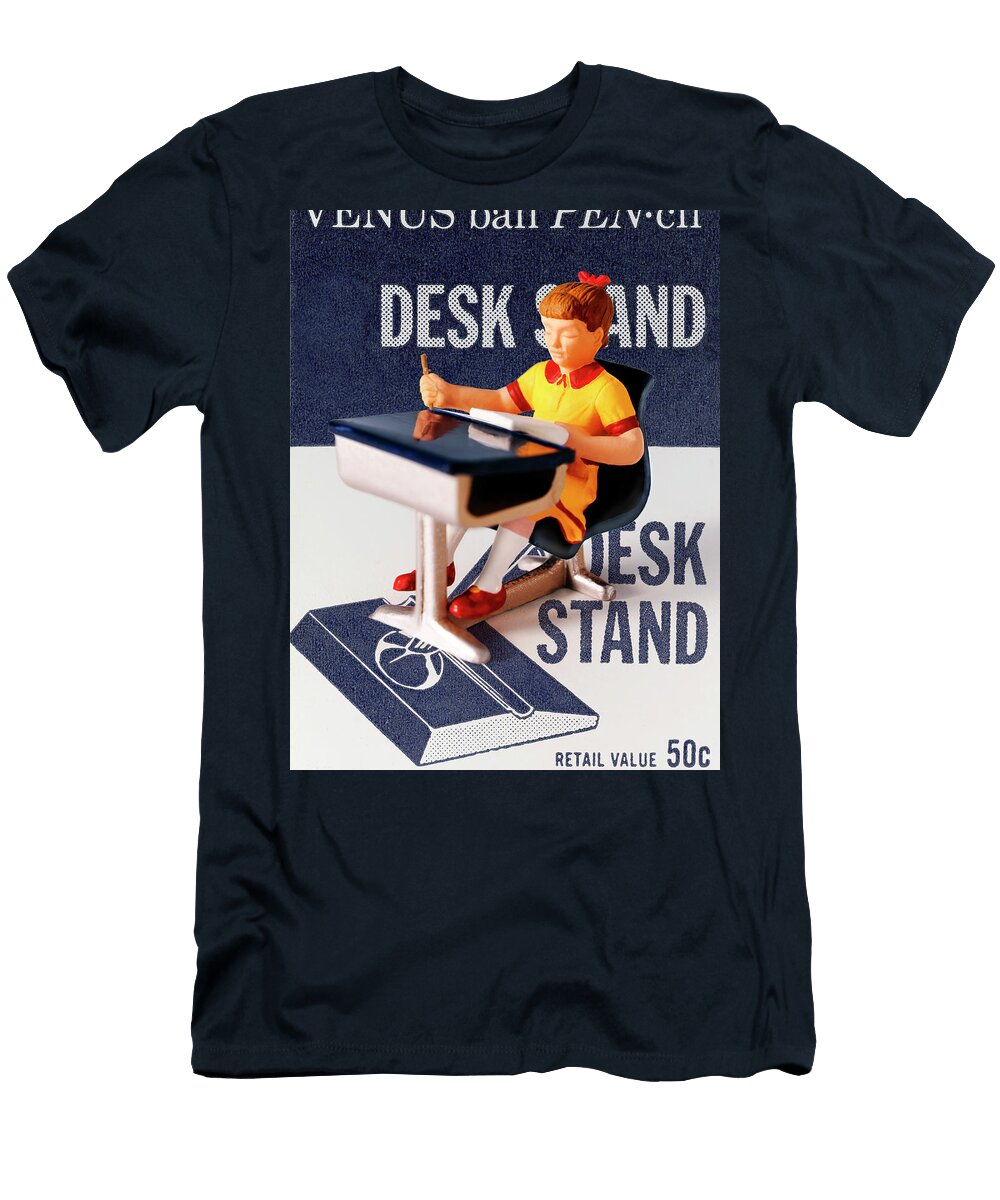 Schoolboy At Desk Csa Images T-Shirt