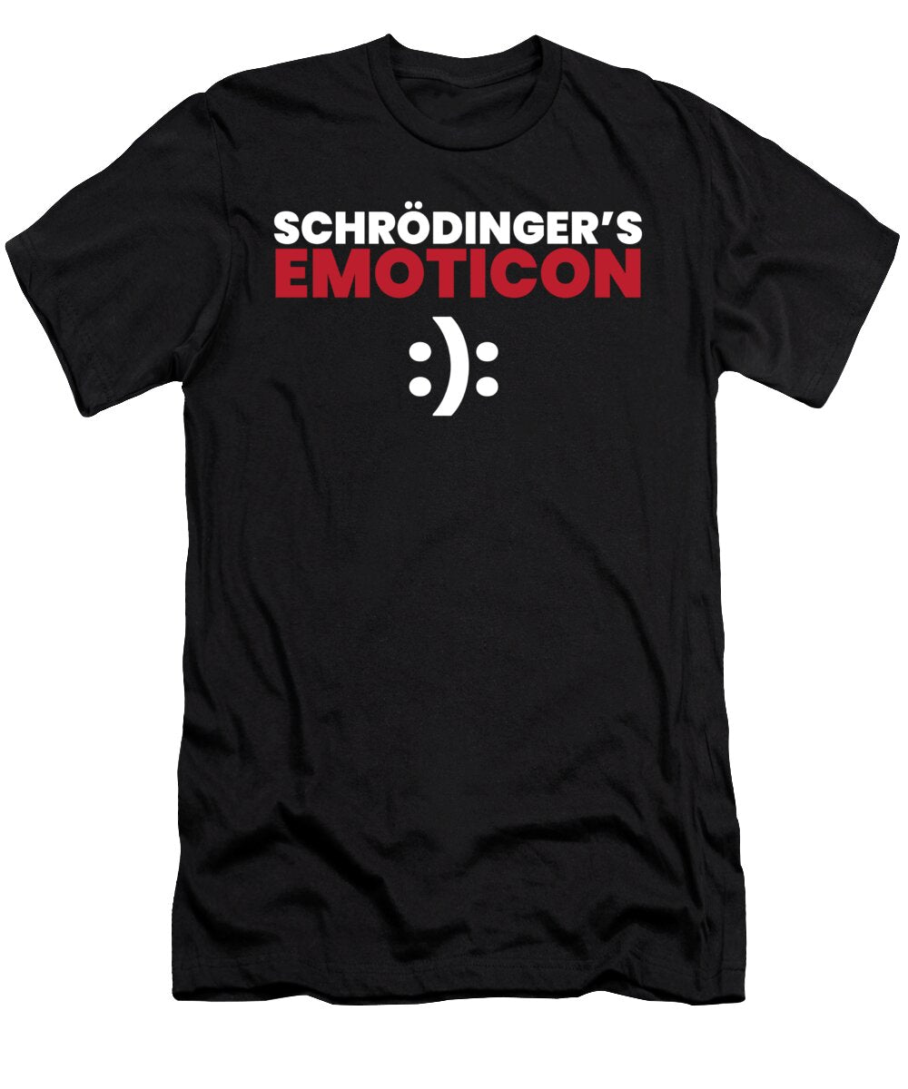 Schroedingers Emoticon Schoedingers Cat Moon T-Shirt