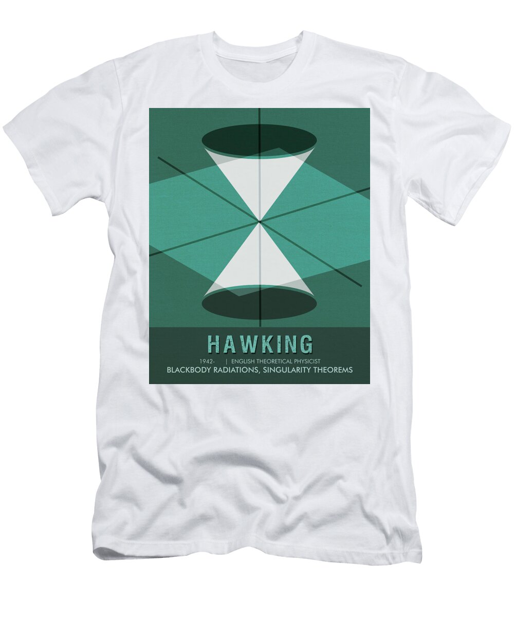 Science Poster Stephen Hawking Theoretical Physicist Studio Grafiikka T-Shirt