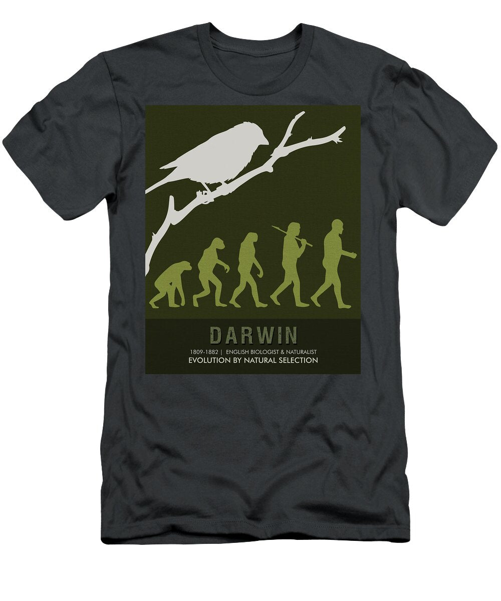 Science Posters Charles Darwin Bbiologist Naturalist Studio Grafiikka T-Shirt