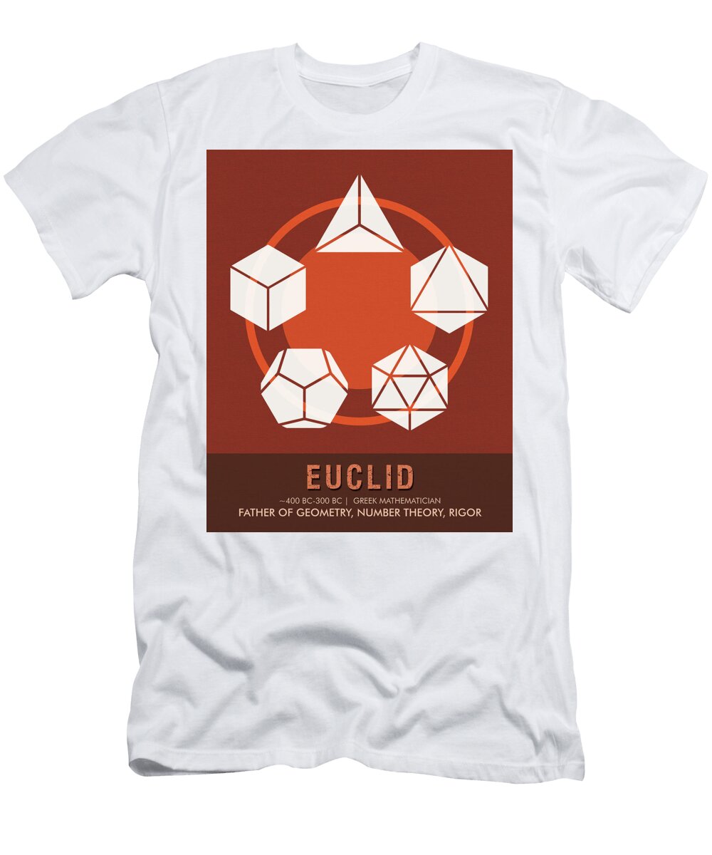 Science Posters Euclid Mathematician Studio Grafiikka T-Shirt