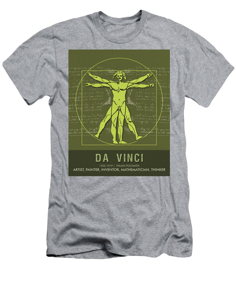 Science Posters Leonardo Da Vinci Artist Inventor Mathematician Studio Grafiikka T-Shirt