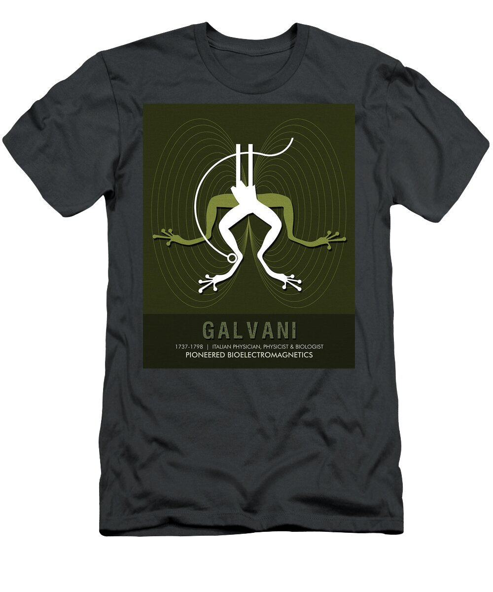 Science Posters Luigi Galvani Physician Biologist Physicist Studio Grafiikka T-Shirt