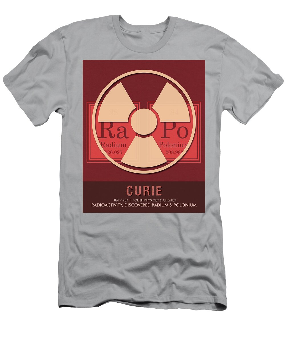 Science Posters Marie Curie Physicist Chemist Studio Grafiikka T-Shirt