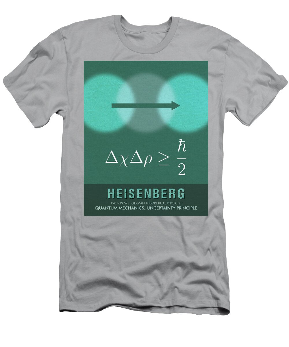 Science Posters Werner Heisenberg Theoretical Physicist Studio Grafiikka T-Shirt