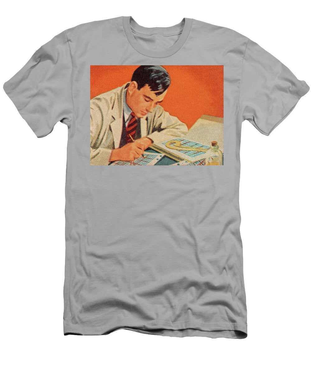 Scientist Working At Desk Csa Images T-Shirt