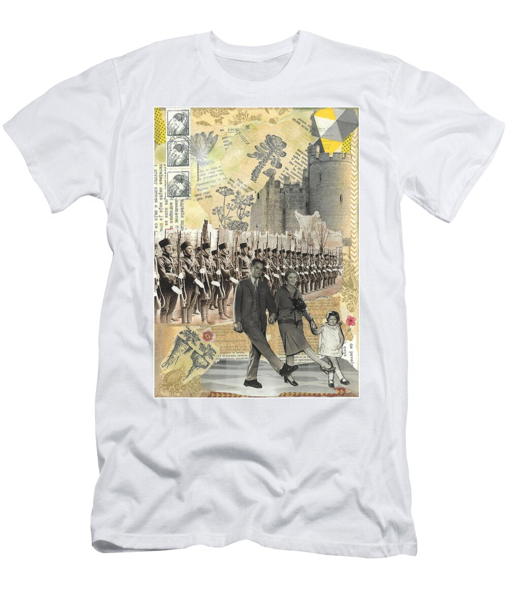 Scott and Zelda Original Collage Fitzgerald Mixed Media Dragana Lazovic T-Shirt