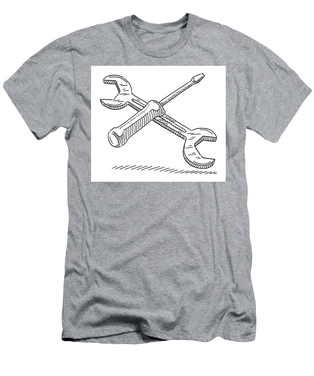 Screwdriver and Wrench Tools Drawing Frank Ramspott T-Shirt