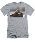Sea Otter Holding Newborn Pup Milo Burcham T-Shirt