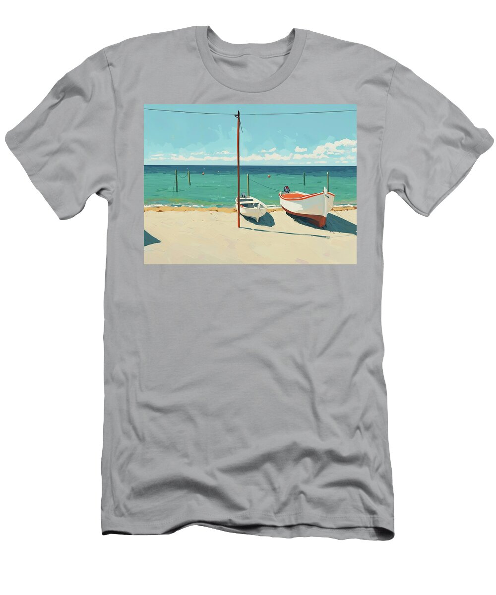 Seaside Boating Break Dennis Kirby T-Shirt
