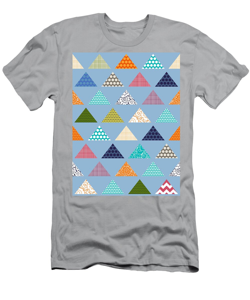 Seaview Triangles Blue Sharon Turner T-Shirt